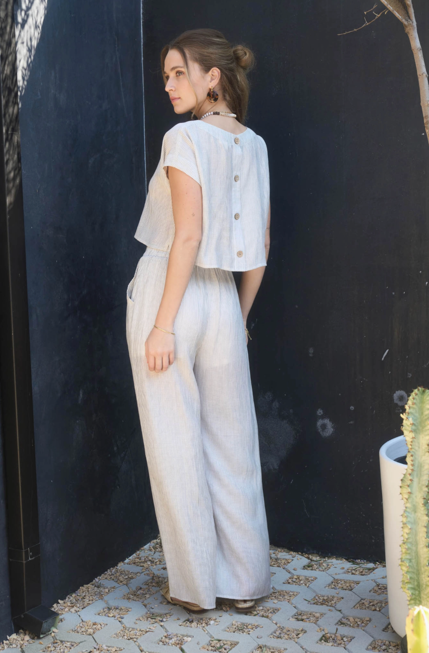 Rosalie Striped Wide Leg Pant