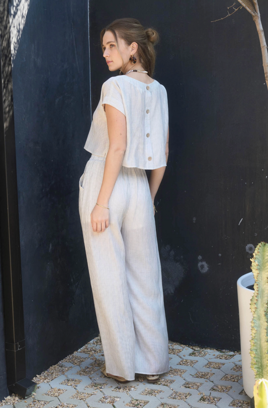 Rosalie Striped Wide Leg Pant