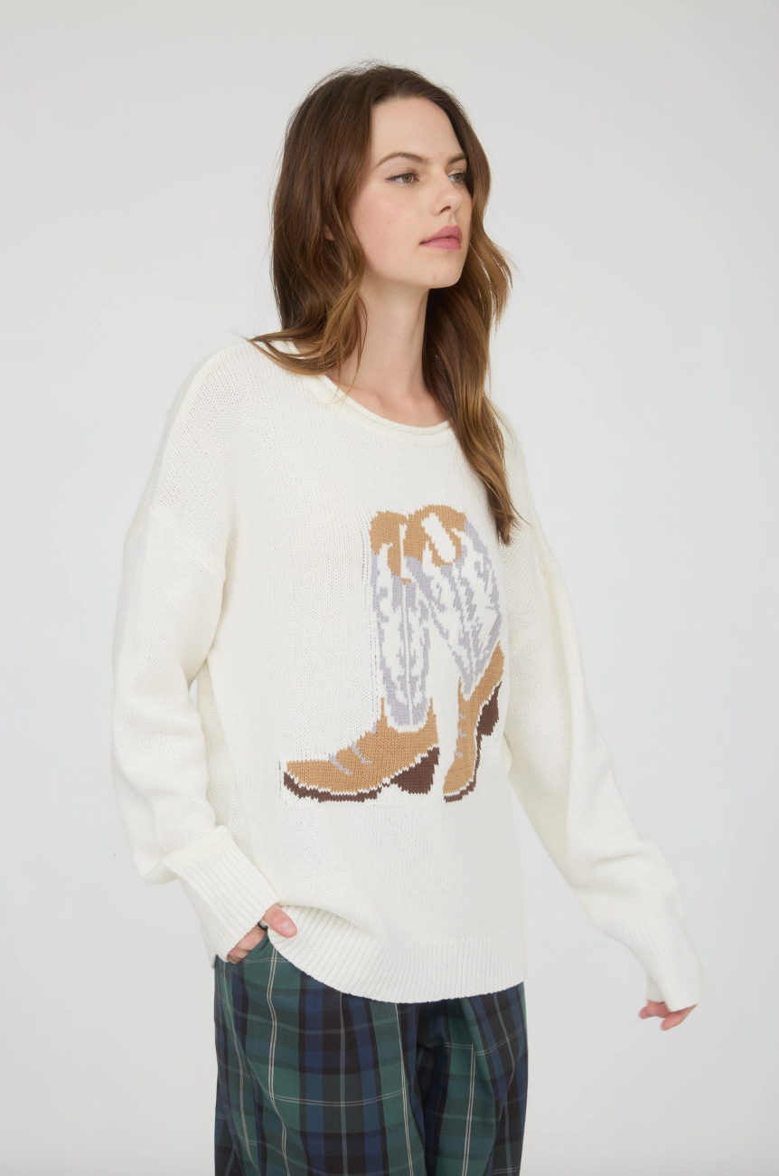 Angelica Westen Boot Knit Sweater