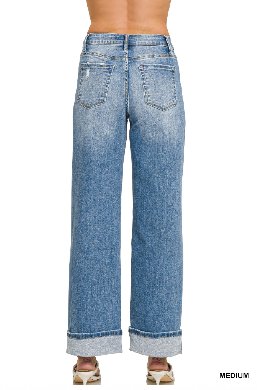 Vega High Rise Cuffed Wide Leg