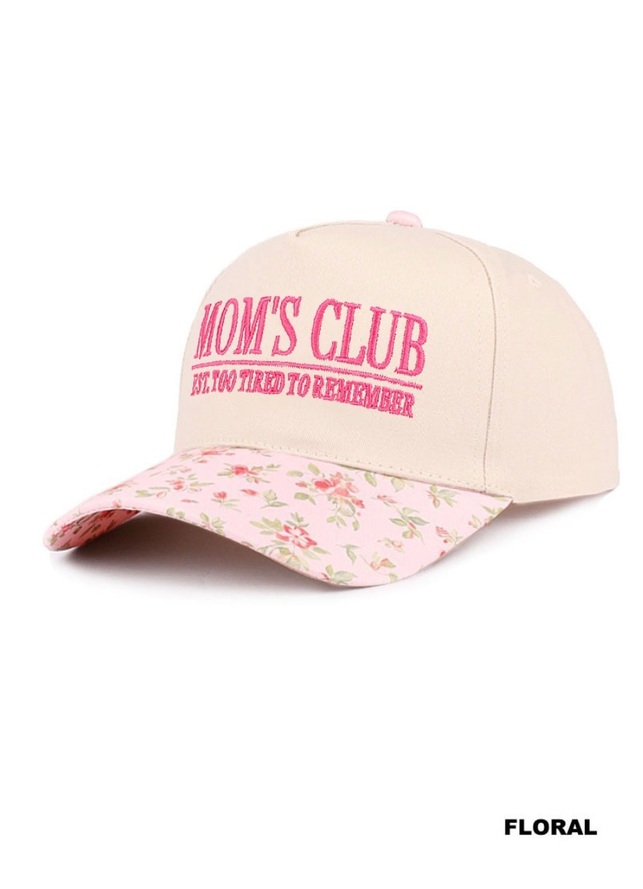 Baseball Cap - Mom's Club - Floral