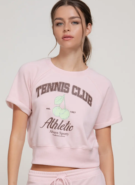 Alexis Short Sleeve Round Neck Print - Pink