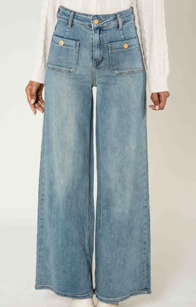 Erica Super Wide Leg High Waist Stretch