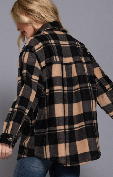 Lana Checkered Print Shacket