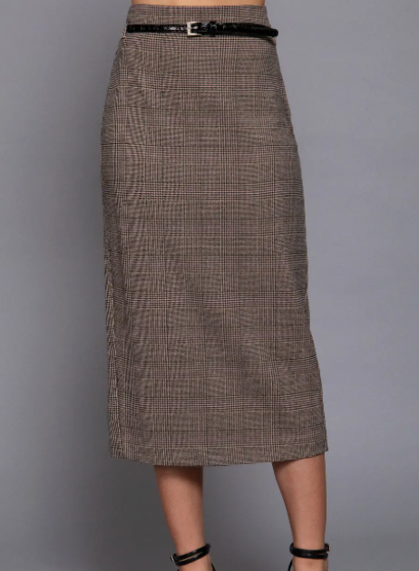 Ava Waist Belt Column Skirt