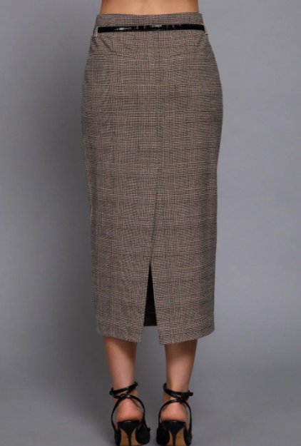 Ava Waist Belt Column Skirt