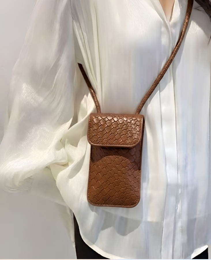 Weave Crossbody Phone Purse