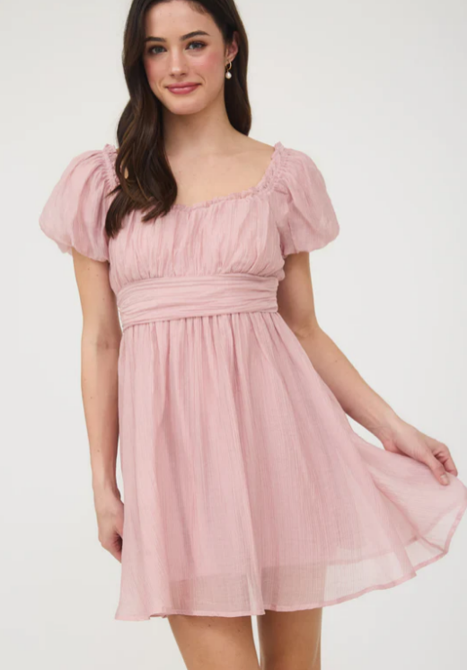 Jenny Puff Sleeve Mini Dress