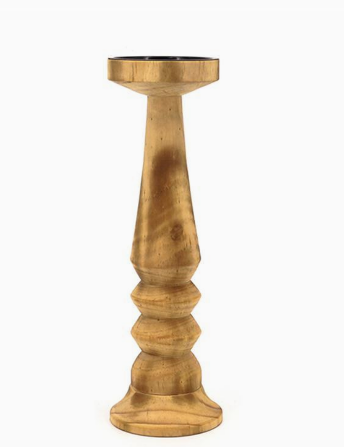 Wooden Pillar Candle Holders
