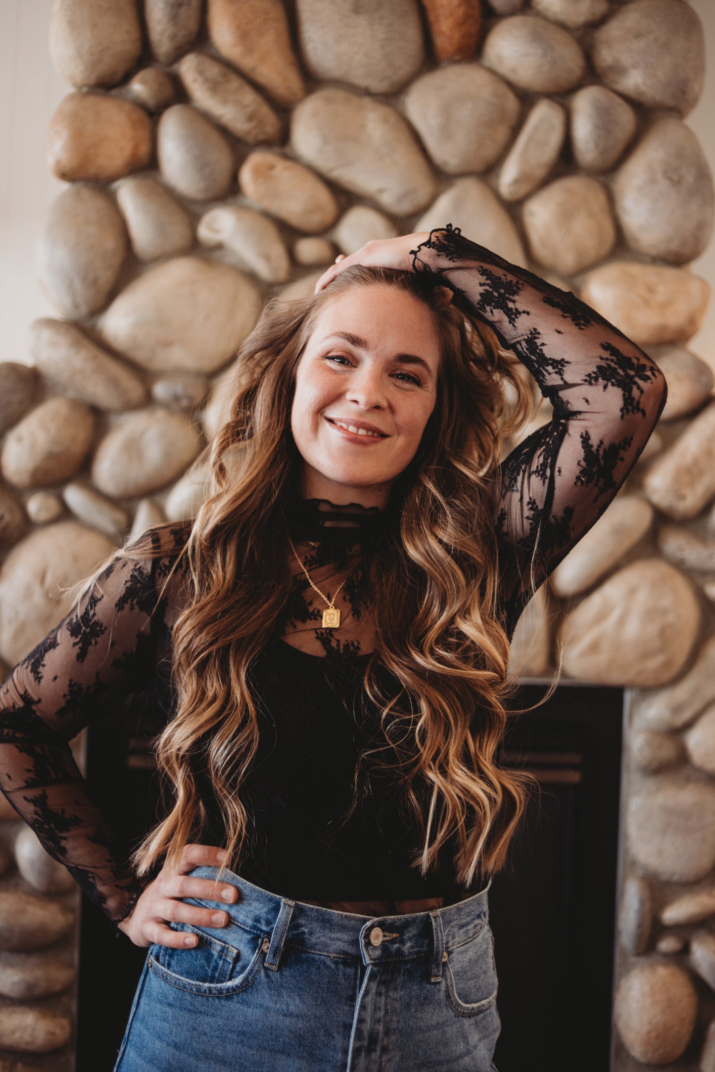Eternity Lace Top- Black