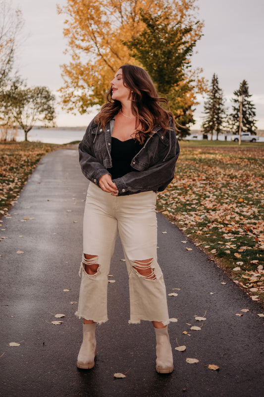 Rachel Vintage Jean- Sand Beige