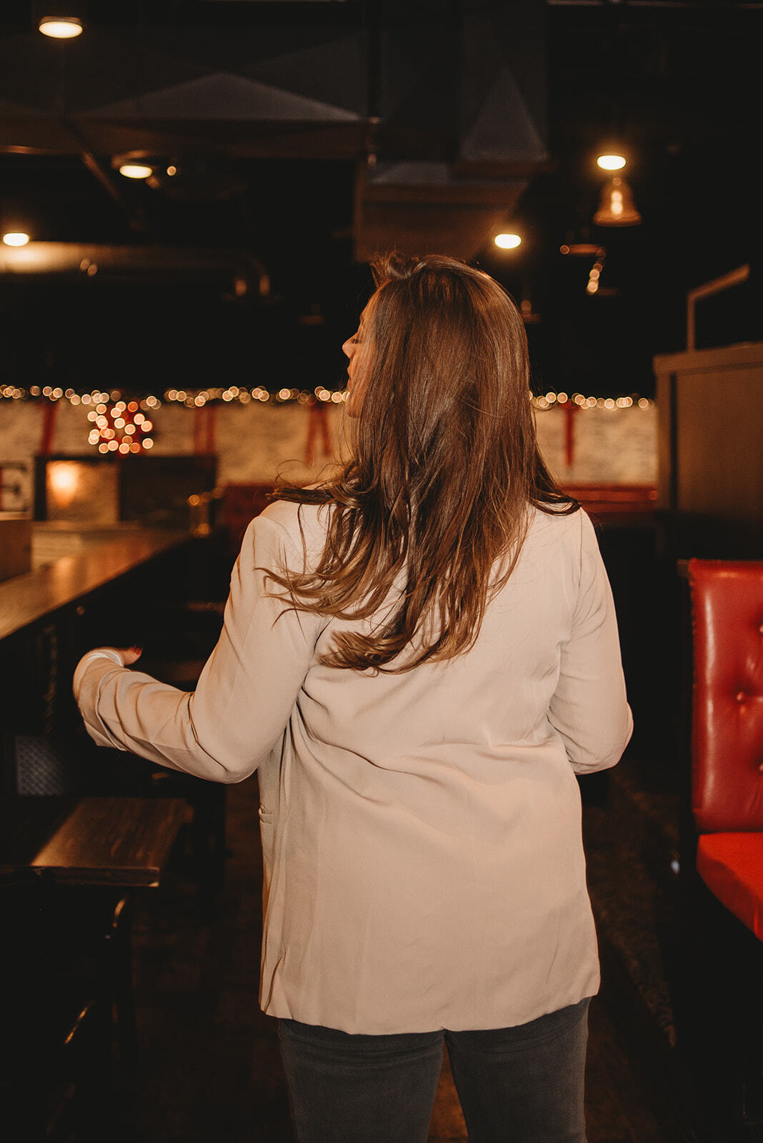 Bella Long Sleeve Blazer- Mocha