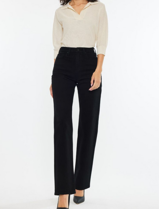 KanCan Victoria Straight Leg- Black