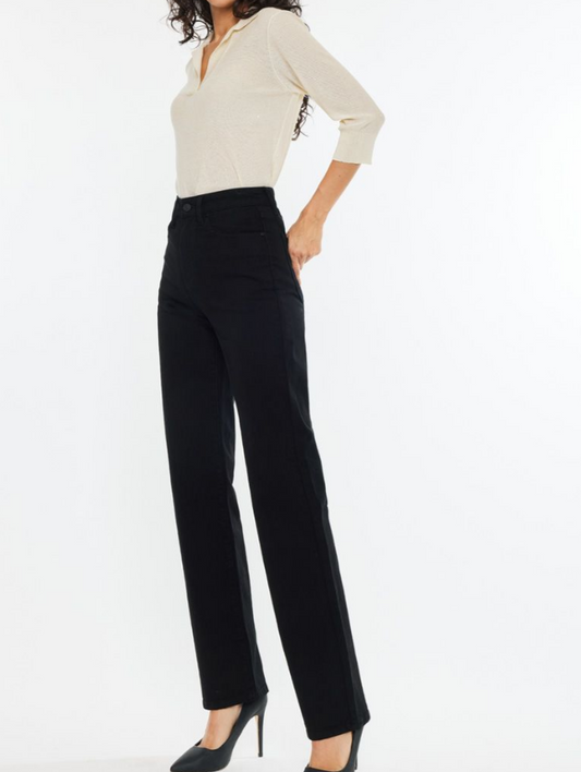 KanCan Victoria Straight Leg- Black
