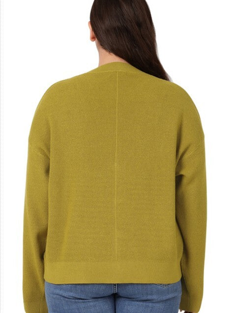 Danielle Cardigan- Olive Mustard