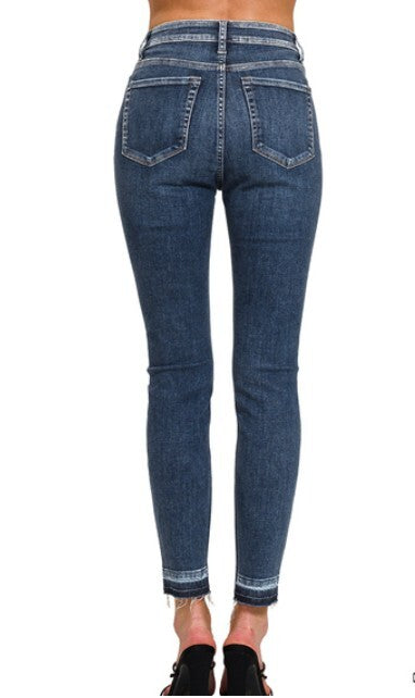 Tabitha Distressed Skinny Jean- Dark