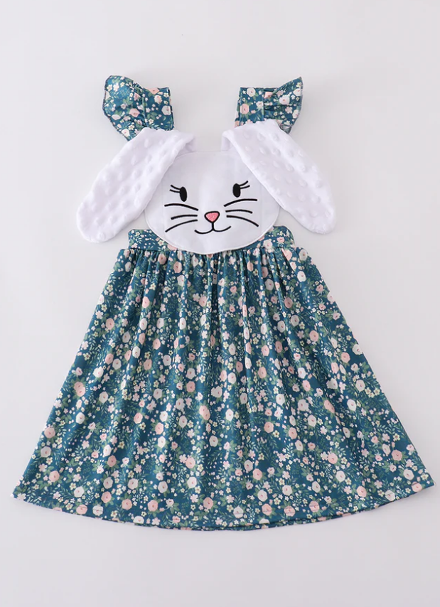 Green Floral Bunny Dress