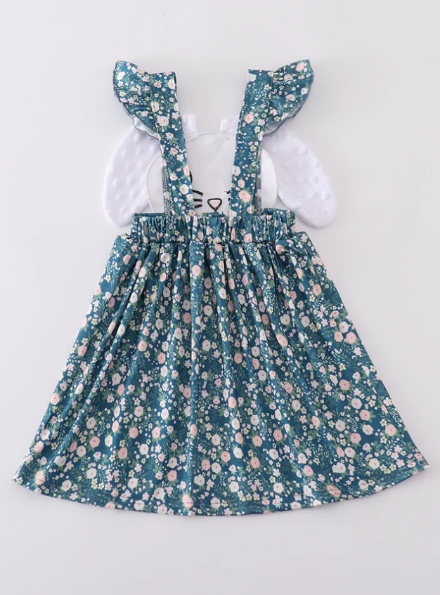 Green Floral Bunny Dress