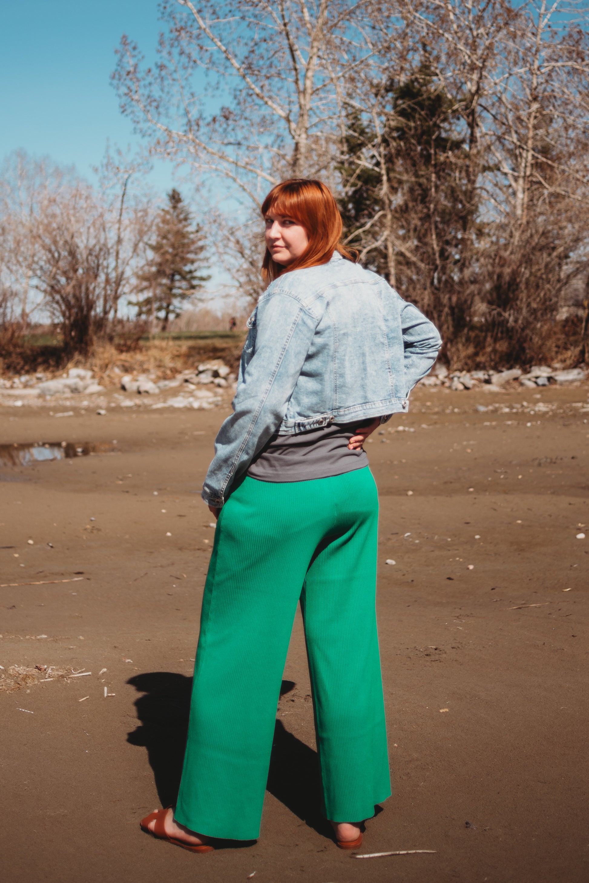 Julianne Viscose Sweater Pants - Green
