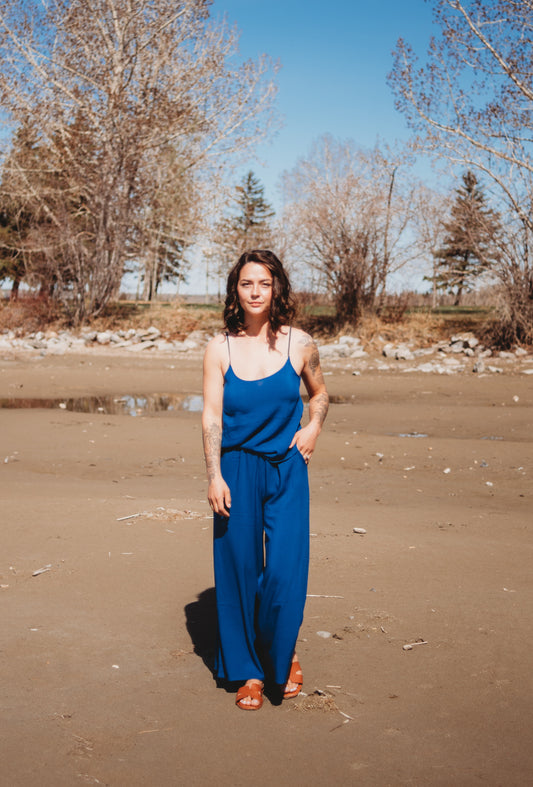 Jody Relaxed Cami Top - LT Navy