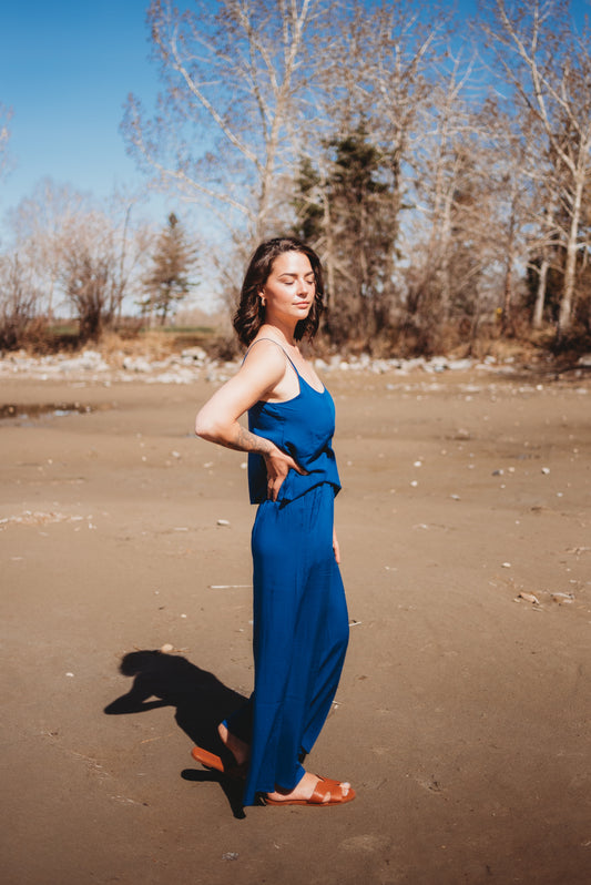 Jody Relaxed Wide Leg - LT Navy