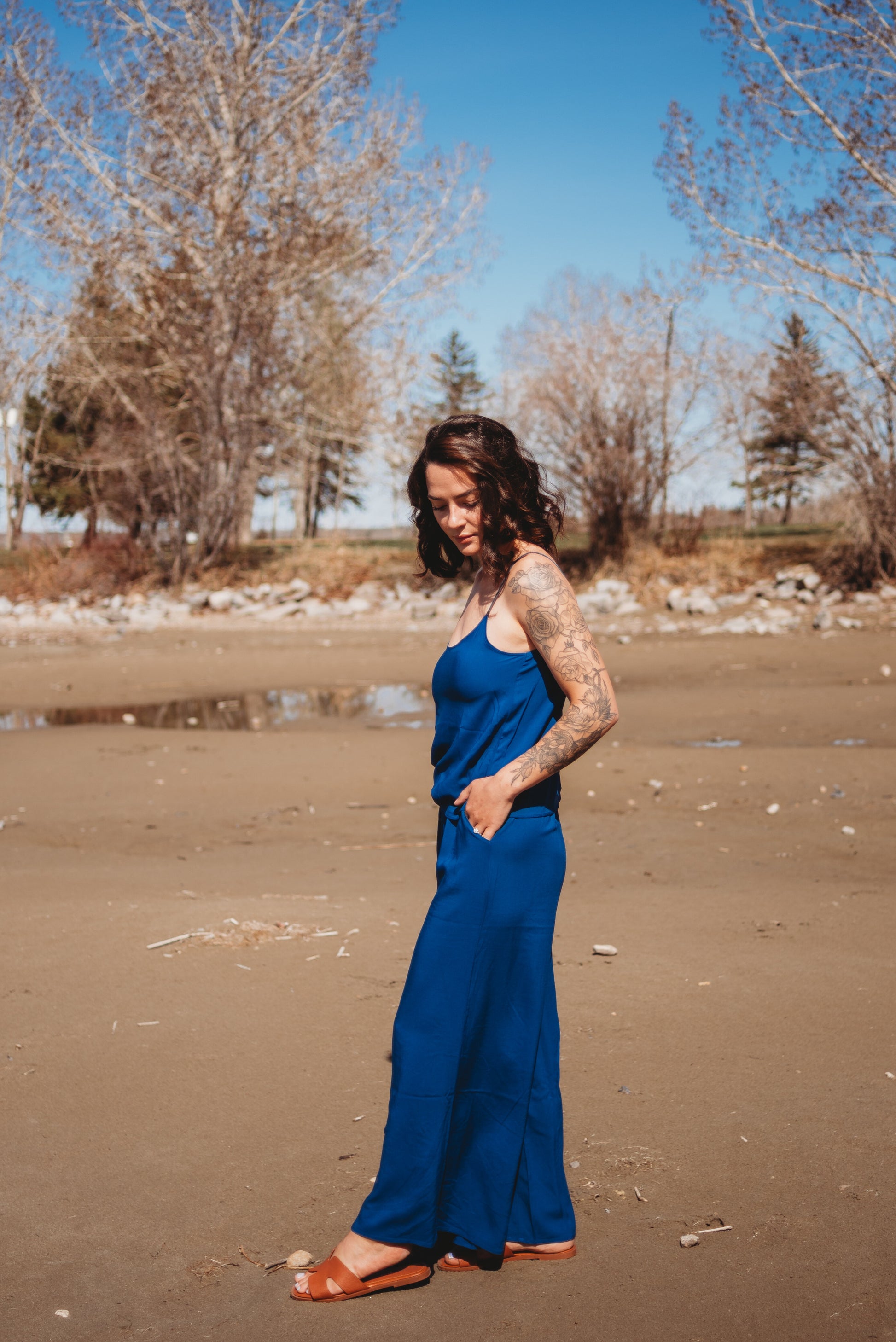 Jody Relaxed Wide Leg - LT Navy
