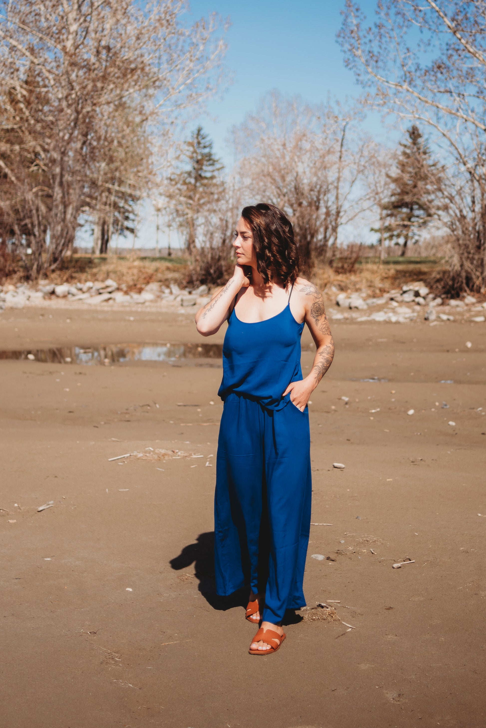 Jody Relaxed Wide Leg - LT Navy