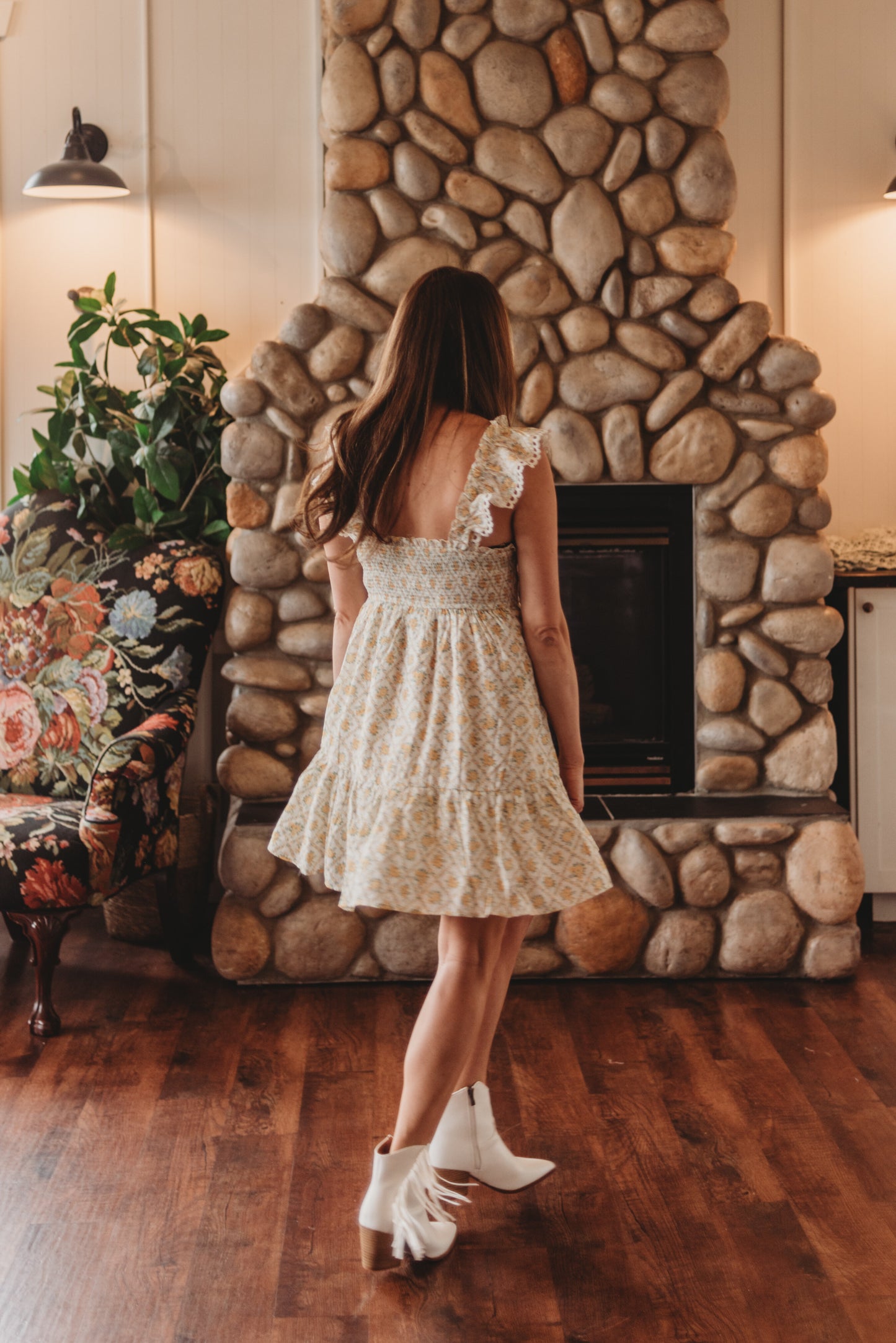 Ember Floral Trellis Mini Dress