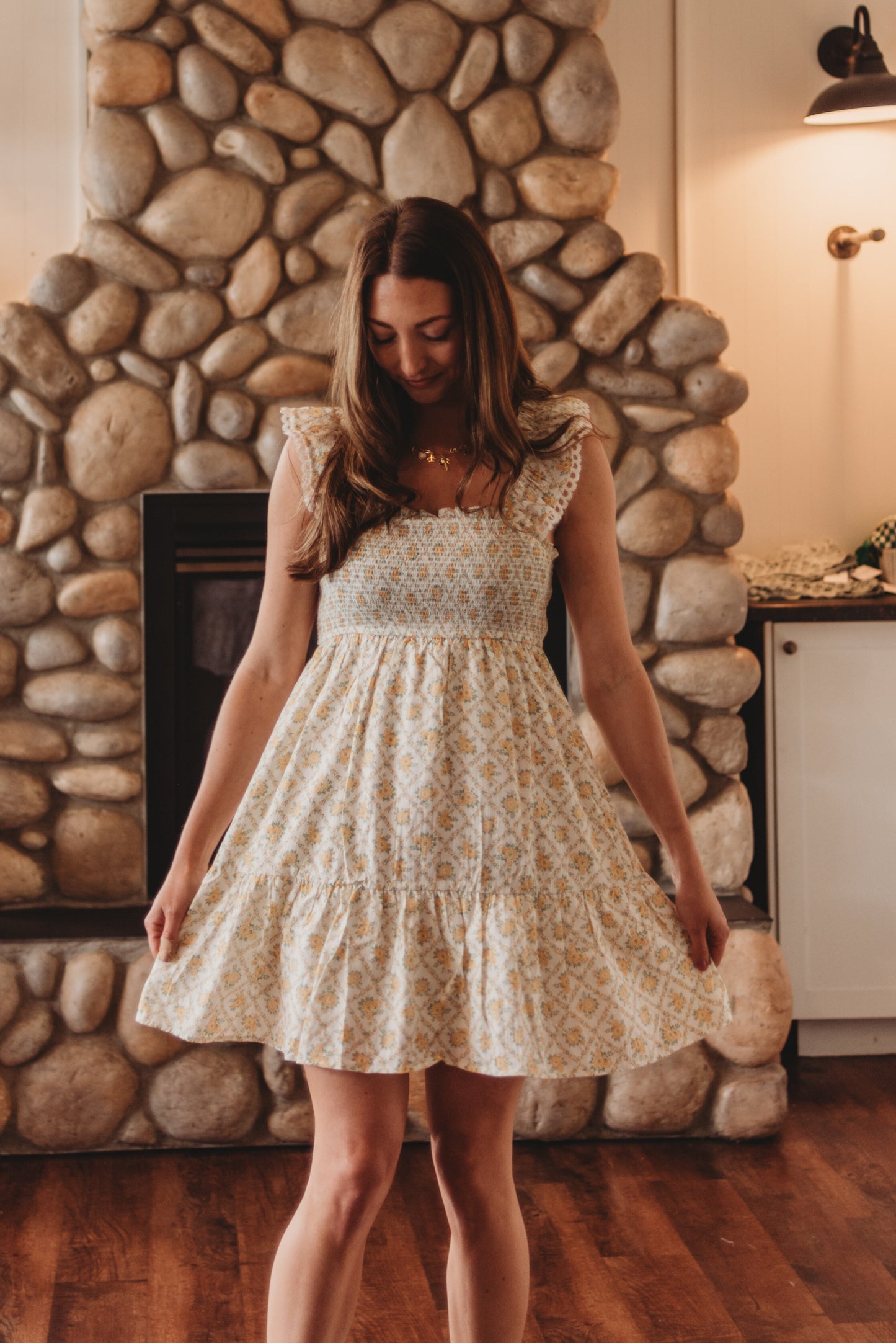 Ember Floral Trellis Mini Dress