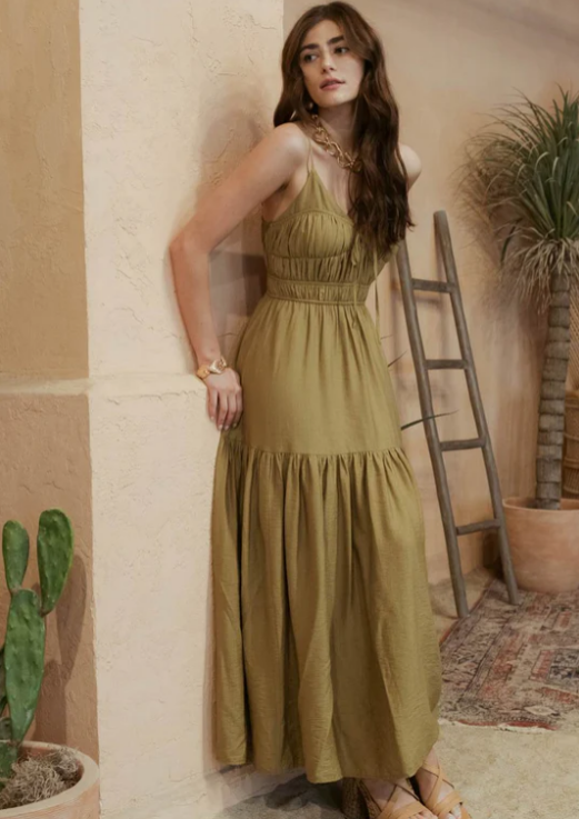 Penelope Front Tie Midi Dress