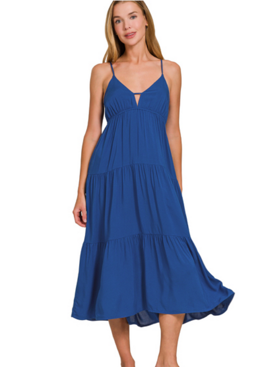 Melanie Sweetheart Dress- Navy